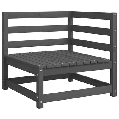 vidaXL - 2-delige - Loungeset - met - kussens - massief - grenenhout - grijs
