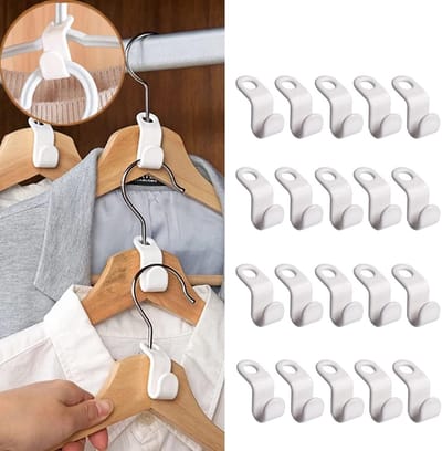 20 stuks Kleerhanger Verbindingshaken - Kleding Hanger - Connector Haak - Kledinghanger Connector Haken - Kledinghaak - Haak Hanger - Hangers Ruimtebesparend - Kleding Organizer - Collage Slaapzaal Essentials - Haken Voor Kledingkast - Kledinghaakjes