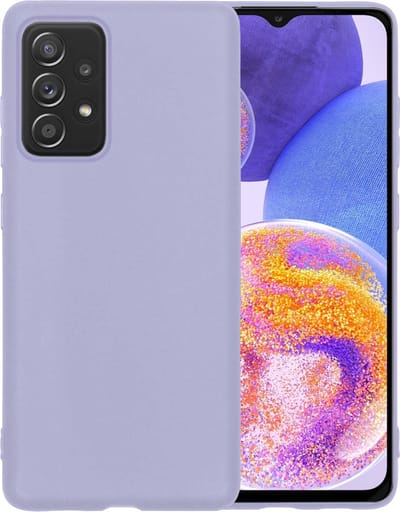 Hoesje - Geschikt voor Samsung Galaxy A23 - Sterk & Shockproof - Siliconen Case - Hoes Cover - Telefoonhoes - Lila