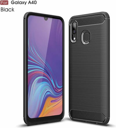 Hoesje Geschikt Voor Samsung Galaxy A40 Hoesje Brushed TPU - Matt Zwart