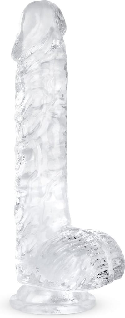 Jelly Dildo met Ballen - 15 cm