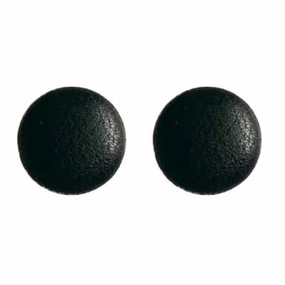 Clip Oorbellen-Leer-Zwart-2 cm- geen gaatje- Charme Bijoux