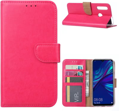 Ntech Hoesje Geschikt voor Huawei P Smart Plus (2019) Portemonnee Hoesje / Book Case - Pink/Roze