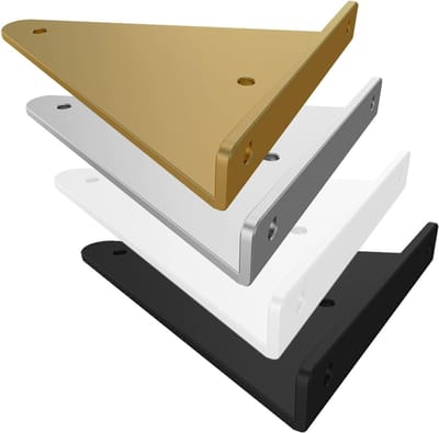 Plankhouders - Steunbeugels - Muren Opbergen - IJzeren Driehoek - 140 mm - Wit