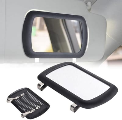 Cosmetische Autospiegel - Make-up Spiegel - Auto Interieur - HD Spiegelglas - 10x10x10mm - Zwart