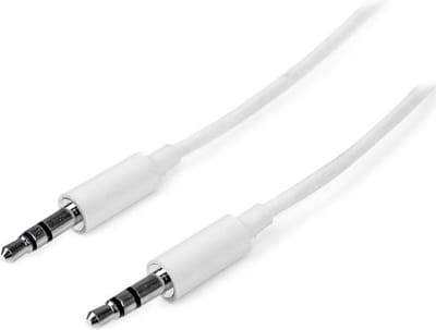StarTech 2 m witte slanke 3,5 mm stereo/audiokabel - M/M