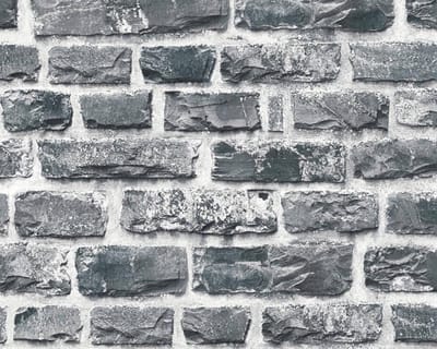 BREUKSTENEN BEHANG | industrieel - Grijs Zwart Bont - A.S. Création Elements 2