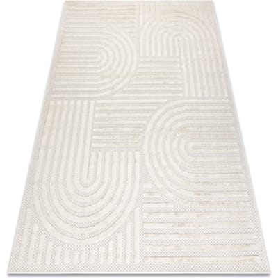 Kleden Rugsx Tapijt SANTO SISAL 0989 geometrisch wit 80x150 cm