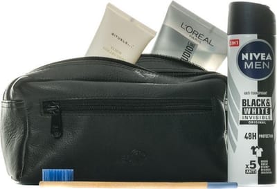 Toilettas - Toilettas heren - Toilettas jongen - Toilettassen - Leer - Toilettas mannen - Toilettas heren groot - Toilettas heren leer - Toilettas heren zwart - Cadeau voor man - Cadeau voor man volwassen - Cadeau voor man verjaardag - Sale - Gadgets