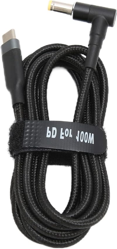 Kabel voor Laptop Opladen, 20V/5A 100W USB Type-C naar DC 5.5 x 1.7mm, Snelladen en Duurzaam, Geschikt voor Aspire ES1-512 en PA-1450-26