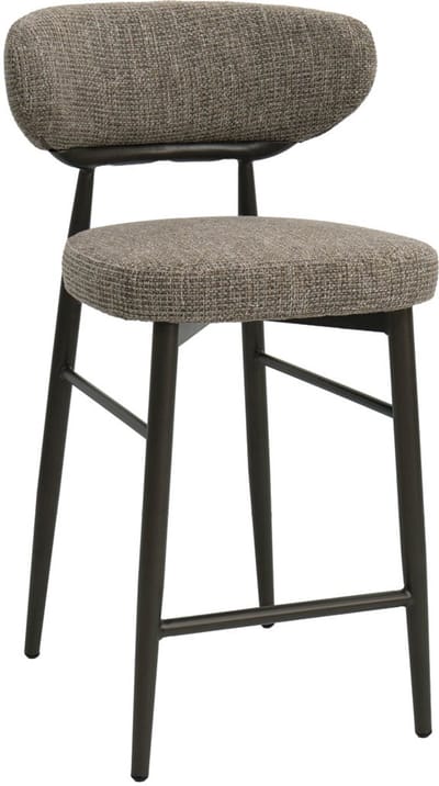 DÉJA Living Barkruk Milan - Taupe/Brons - Zithoogte 75cm - Set van 2