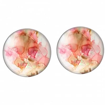 Clip Oorbellen-Ashley- 2 cm -roze- geen gaatje- Charme Bijoux