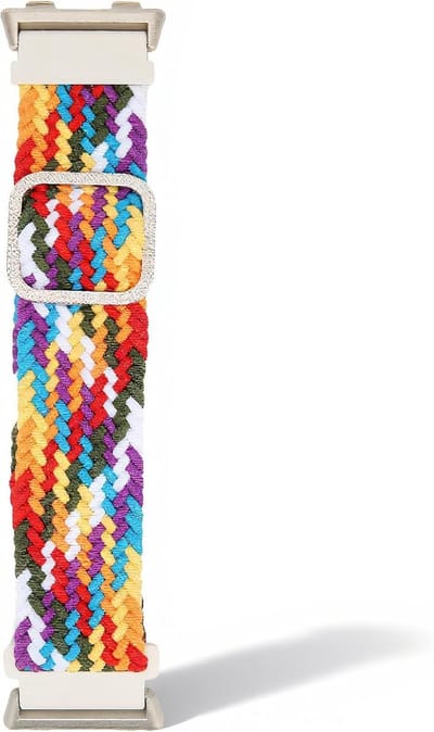 Verstelbare Flanellen Horlogeband voor 46mm Smartwatch - Comfortabele en Duurzame Band in Regenboogkleuren, Geschikt voor Diverse Horloges
