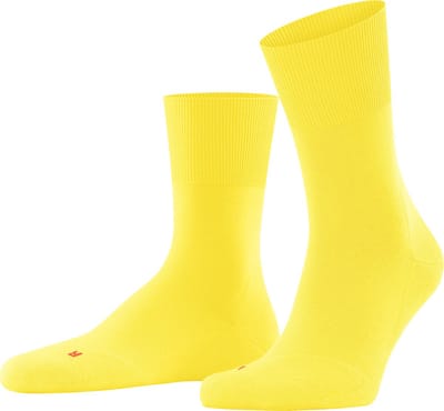 FALKE Run eenkleurig katoen functioneel materiaal sokken unisex geel - maat 37-38