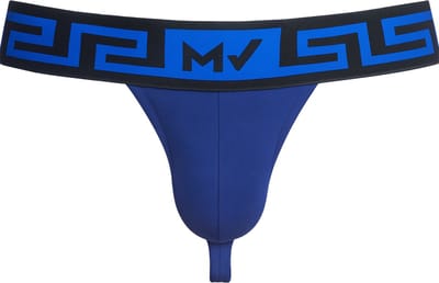 MODUS VIVENDI Linen Thong Marine - MAAT S - Heren Ondergoed - String voor Man - Mannen Thong
