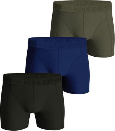 Björn Borg Cotton Stretch boxers - heren boxers normale lengte (3-pack) - multicolor