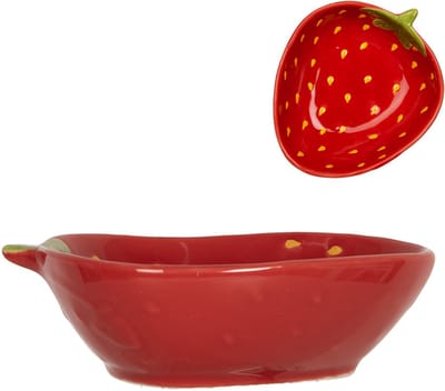 Clayre & Eef Kom Aardbeien 100 ml Rood Keramiek
