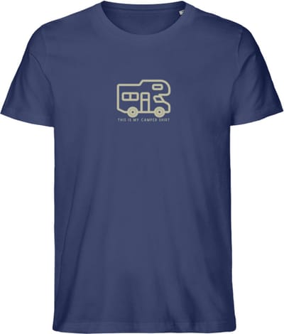 Grappig T Shirt Dames Heren - Camper - Kamperen - Vakantie - Blauw - XS