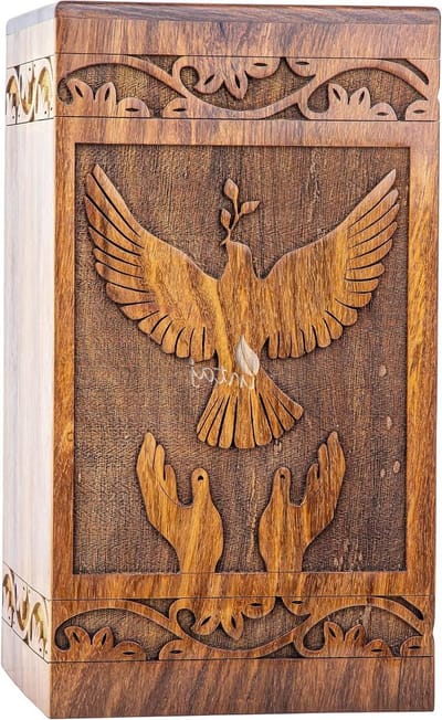Houten Urn - Crematie Urn As Urn - Aandenken Bewaren - Handgemaakt Palissanderhout - 640 Kubieke Inch - Natuurlijk
