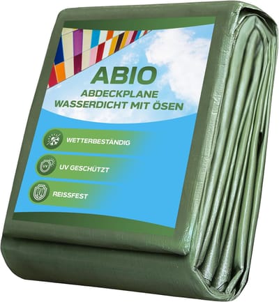 Dailygoody - Afdekzeil - Waterdicht - 3 x 5 m - Groen - Tarp - Bescherming voor tuin en bouwprojecten