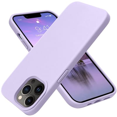 geschikt voor iPhone 14 Pro Max Hoesje Siliconen - Soft Touch Telefoonhoesje - geschikt voor iPhone 14 Pro Max Silicone Case met zachte voering - Mobiq Liquid Silicone Case Hoesje geschikt voor iPhone 14 Pro Max paars