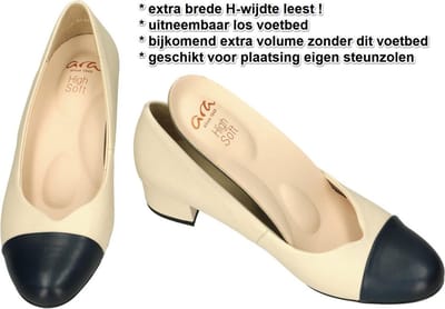 Ara -Dames - blauw donker - pumps & hakschoenen - maat 38.5