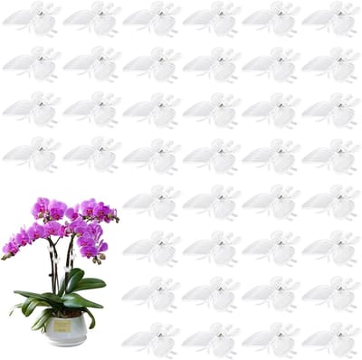 Famanu – Vlinderplantensteunclip - Herbruikbare Plantenklemmen - Plantenklemmen voor Klimplanten - Kunststof Tomatenklemmen voor Klimplanten - Plantenwijnstokclips voor Bevestiging en Ondersteuning