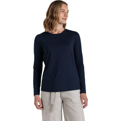 Craghoppers Dames/Dames Akona Stripe Nosilife T-shirt met lange mouwen (Blauwe Marine)