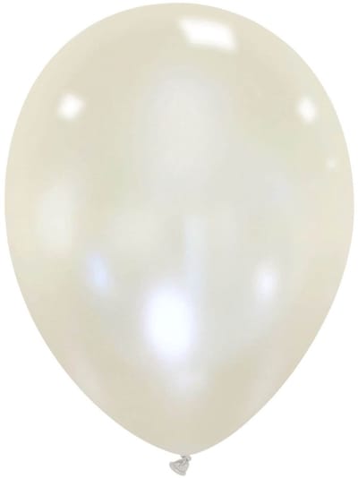 Parelwit latexballonnen 11 inch (27 cm) – 10,3 L – 100 stuks – professionele decoratie (lucht/helium) Biologisch afbreekbare