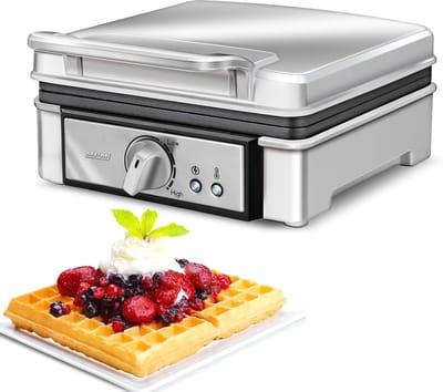 Wafelijzer - Apparaat - Lekkere Wafels Maken - Regelbare Temperatuur - Voor 2 Wafels - Groen