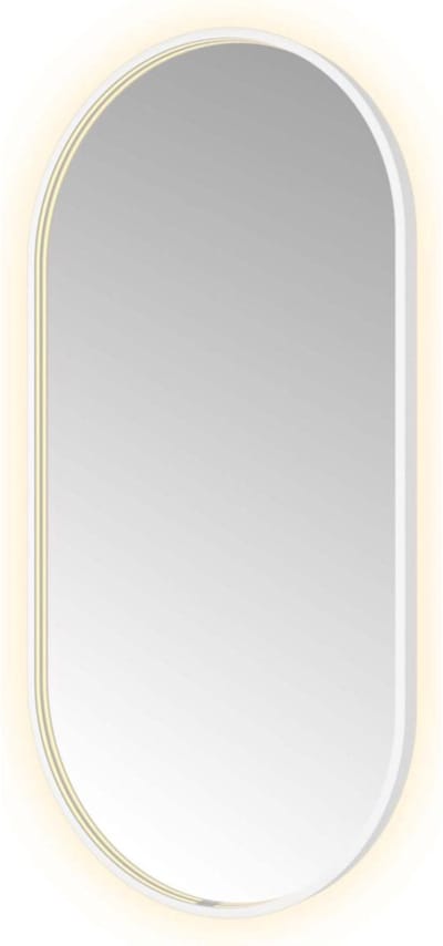 Hotbath &More Mirrors Oval LED Badkamerspiegel - Ovaal - 120 x 60 cm - Mat Wit