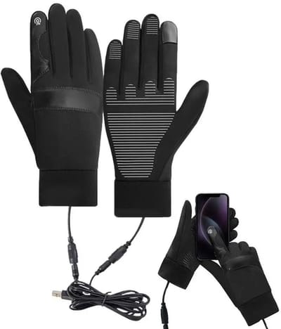 USB verwarmde motorhandschoenen maat L – Waterdichte, winddichte full finger handschoenen met touchscreen – Warme winterhandschoenen voor Motor Scooter Fiets, Winter.