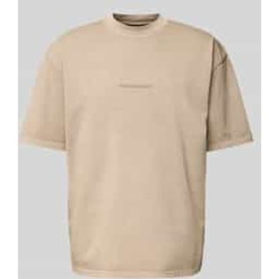 T-shirt met labelprint