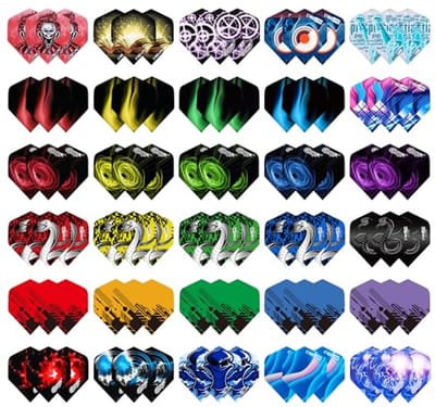 Dartflights 30 Sets - 90 Stuks PET Standaard Darts Accessoires voor Soft en Steel Tip Darts