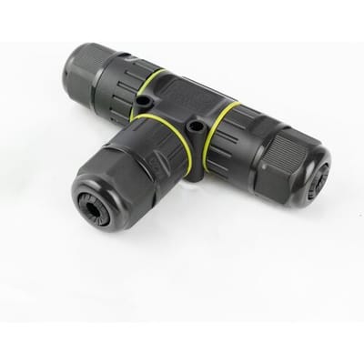 KS Verlichting T-aftak kabelverbinder - Waterdicht IP68 - Kabelmof - Kabeldoos - Zwart