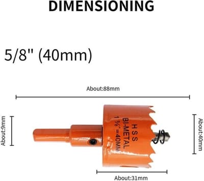Gatzaag - Booraccessoires - Perfect voor hout en gipsplaat - 40 mm - Bimetalen zaagblad - Duurzaam en scherp - Ideaal voor klussers