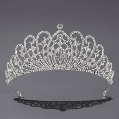 Kroon voor dames-Prinsessenkroon-Diadeem-Kroon-Strass-Elegant en Duurzaam - Geschikt voor Verschillende Gelegenheden-Haarsieraad-Stijl 73