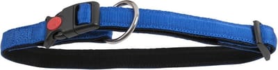 De-Tail Halsband Nylon met zachte voering en snelsluiting 20 mm x 30-45 cm Blauw