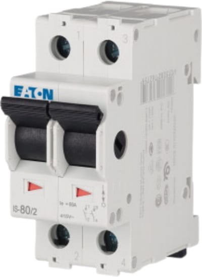 Hoofdschakelaar 2-polig 80 A 2x NC, 2x NO 240 V/AC Eaton 276279