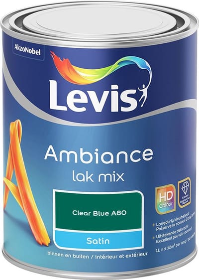 Levis - Ambiance Lak Satin Mix - Clear Blue A80 - Mengverf - 1 L