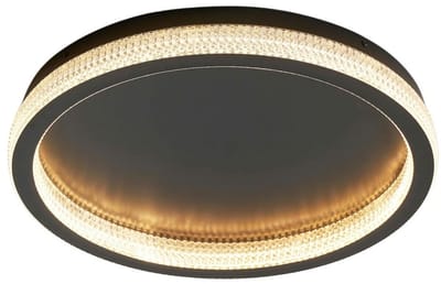 Kosilum - Sandy - Plafondlamp - Transparant en zwart - Aluminium en acryl