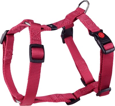 Flamingo Ziggi H-harnas - Harnas Honden - H-harnas Ziggi Kersenrood S 35-50cm 15mm - 1st - 127692 - 1st