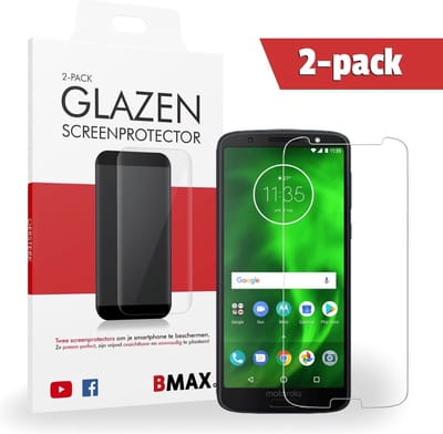 2-pack BMAX geschikt voor Motorola Moto G6 Glazen Screenprotector | Beschermglas | Tempered Glass