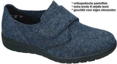 Solidus -Dames -  blauw donker - pantoffels - maat 40.5
