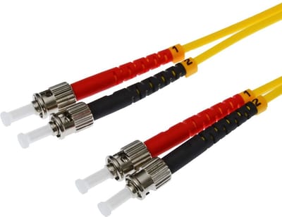 Helos 1m OS2 ST Glasvezel kabel Geel