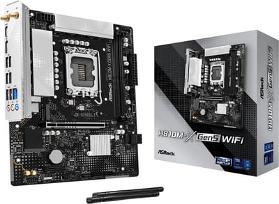 ASRock H810M-X Gen5 WiFi Moederbord - Intel H810 - Intel LGA1851 - DDR5 RAM - Micro-ATX