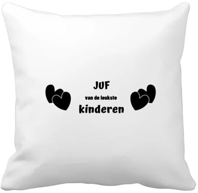 Akyol - juf van de leukste kinderen Kussen hoes - Juf - de leukste juf - verjaardag - cadeautje voor jufvrouw - kado - geschenk - 40 bij 40 cm