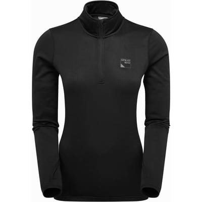 Dames Fleece Halve Rits Top met Duimhulpen Winter Wandelen Kleding