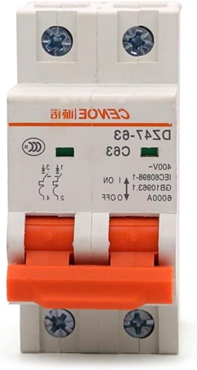 Mini Stroomonderbreker - Circuit Breaker - Overbelasting Beveiliging - Hoge Breekbaarheid - 40A - Grijs