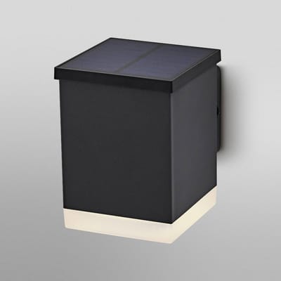 OSRAM ENDURA STYLE SOLAR WALL buitenlamp, 0,5W, 50lm, wandlamp, donkergrijs, indirecte verlichting, oplaadbare batterij, beschermingsklasse IP44, kleurtemperatuur 3.000K, lichtkleur warm wit